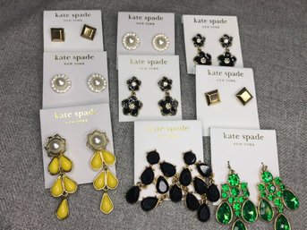 9 Pairs Brand New KATE SPADE Earrings - Average Retail Price $29 Each Pair - Over $250 Value Lot (1 Of 2)