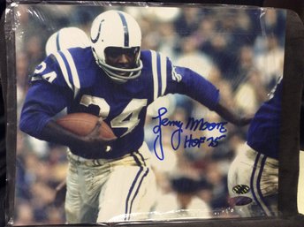 Lennu Moore Baltimore Colts HOF Autographed Photo - K