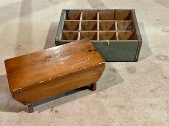 Vintage Stool And Crate