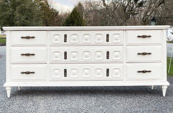 A Vintage Painted Hard Wood Credenza