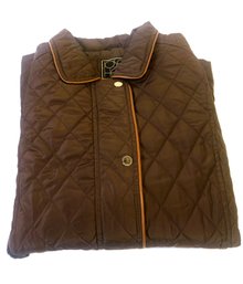 Jose Hess Woman's Small Quilted Brown Belted Coat-NOS-See Description