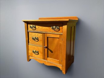 Late 1800s Antique Victorian Oak Wash Stand