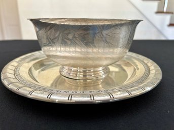 Sterling Silver Plate And Bowl 20.14 T Oz