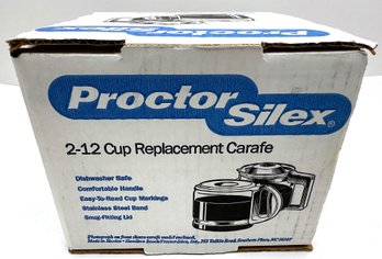 New In Box Proctor Silex Glass Coffee Pot,  2-12 Cup
