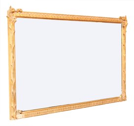 Large Gold Gilt Scrolled Acanthus And Laurel Leaf Decorative Rectangular Framed Mirror