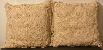 PR. Vintage Keeco Crochet Lace Pillows