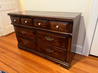 Lea Low Dresser With White Knobs