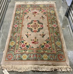 Vintage Chinese Art Deco Wool Rug