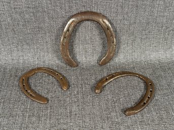 Three Vintage Horseshoes