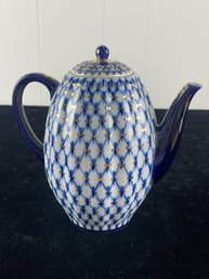 Imperial Russian Porcelain Lomonosov Tea Pot