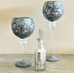 Mercury Glass And Candle Decor