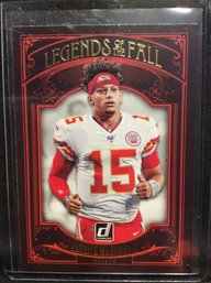 2020 Panini Donruss Legends Of The Fall Patrick Mahomes Insert Card - K