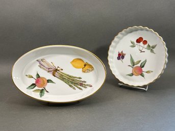 More Fine Porcelain Bakeware By Royal Worcester, Evesham Pattern