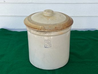 3 Gallon Crock With Lid And Cracks