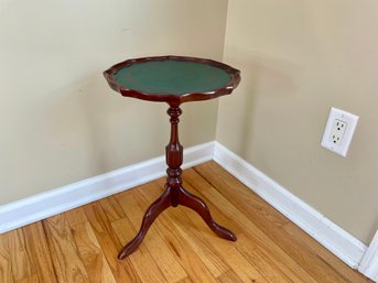 Bombay Company Leather Tooled Top Tripod Table