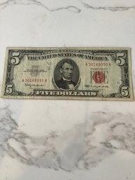 1963 5 DOLLAR BILL #90