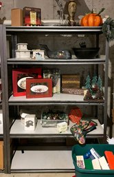 Various Holiday Decor - Lenox Platters, A Whale Statue, Ceramic Pumpkin And MUCH MORE