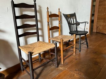 Three Adorable Country Chairs