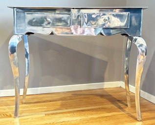 A Polished Alloy Accent Desk In Style Of Nambe