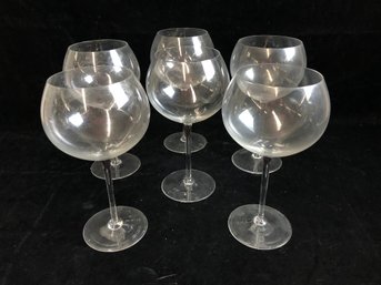 Set Of Clear Crystal Wine Glasses