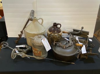 Large Lot Of Various Metal And Pottery Items