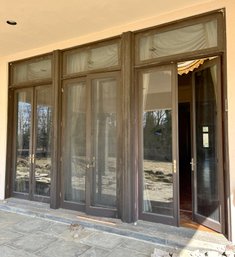 A Set Of 3  Mahogany Glass French Doors - Painted - Rear X8 -X9 -X10 (1/2)