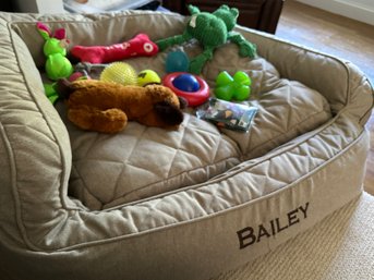 Nice Dog Bed And Dog Toys Like New