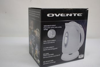 Ovente 1100 Watts 1.7 Liter Electric Kettle New In Box
