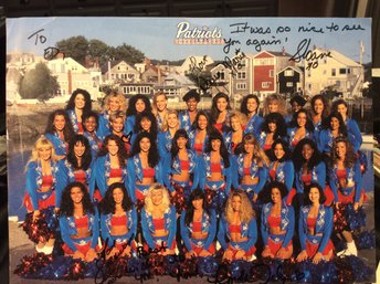 1994 New England Patriots Cheerleaders Group Picture With Autographs - K