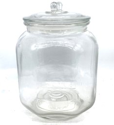 A Vintage Glass Lidded Cookie Jar