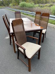 MCM Burlwood Dining Set *THIS ITEM LOCATED IN NEW HAVEN FOR PICKUP. **ARRANGE TO PICKUP BY CALLING