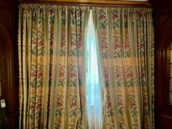 Pair Of Heavyweight Fully Lined Curtains - 120'W X 102'H Believe Cotton