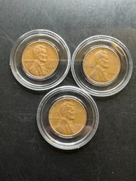 3 Wheat Pennies 1950, 1950-D, 1950-S