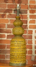 Monumental Mid Century Modern Italian Pottery Brutalist Lamp