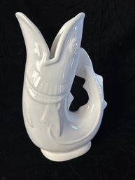 Gurgling Cod White Ceramic Pitcher