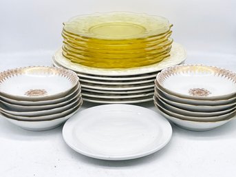 Vintage Depression Glass Luncheon Plates And More Ceramics
