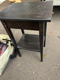 High Black End Table