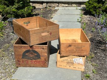 Vintage Wooden Boxes Including Birds Eye
