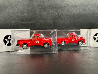 A Pair Of Collectible Vintage Texaco Pick-Up Trucks In Original Packaging