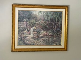 Framed Barbara Mock 'Her Garden' Painting Print