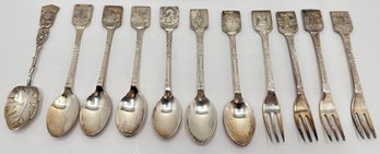 11 Israeli Souvenir Spoons & Forks