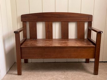 Flip Top Storage Entryway Bench, Made In Chile