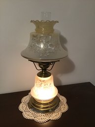 Floral Hurricane Lamp