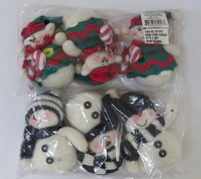 2 Sets Of Plush Tree Ornaments - Still Sealed