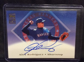 2002 Topps Alex Rodriguez Autographed Card - K