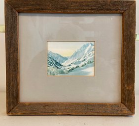 Print Of A Mountain Winter Scene By M. Taylor Stonington