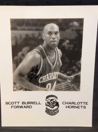 Scott Burrell Charlotte Hornets Autographed Photo - K