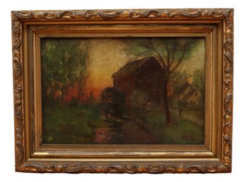 Landscape With Cabin Winslow Homer In Gold Frame 1836