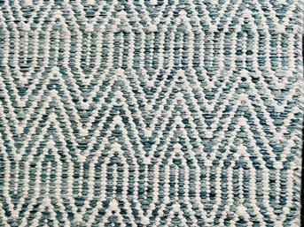 A Set Of Turquoise Geometric Woven Rugs - ABC Carpet  - Bed 2C/Guest House