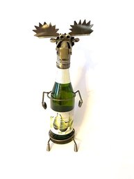 Decorative Hand-forged Metal Moose Wine Caddy/display